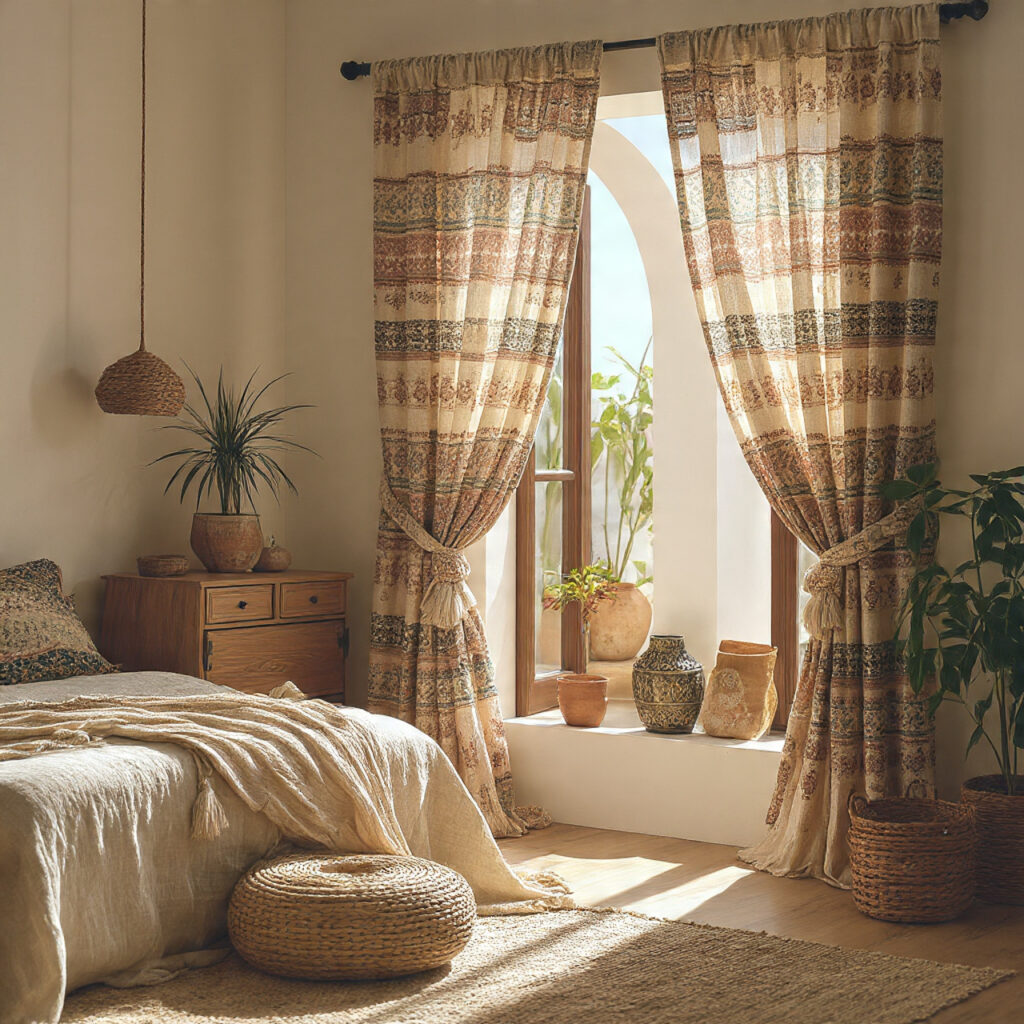 25 Boho Curtains Inspiration: Patterns, Colors & Unique Designs 11 Patchwork Boho Curtains for Artistic Flair