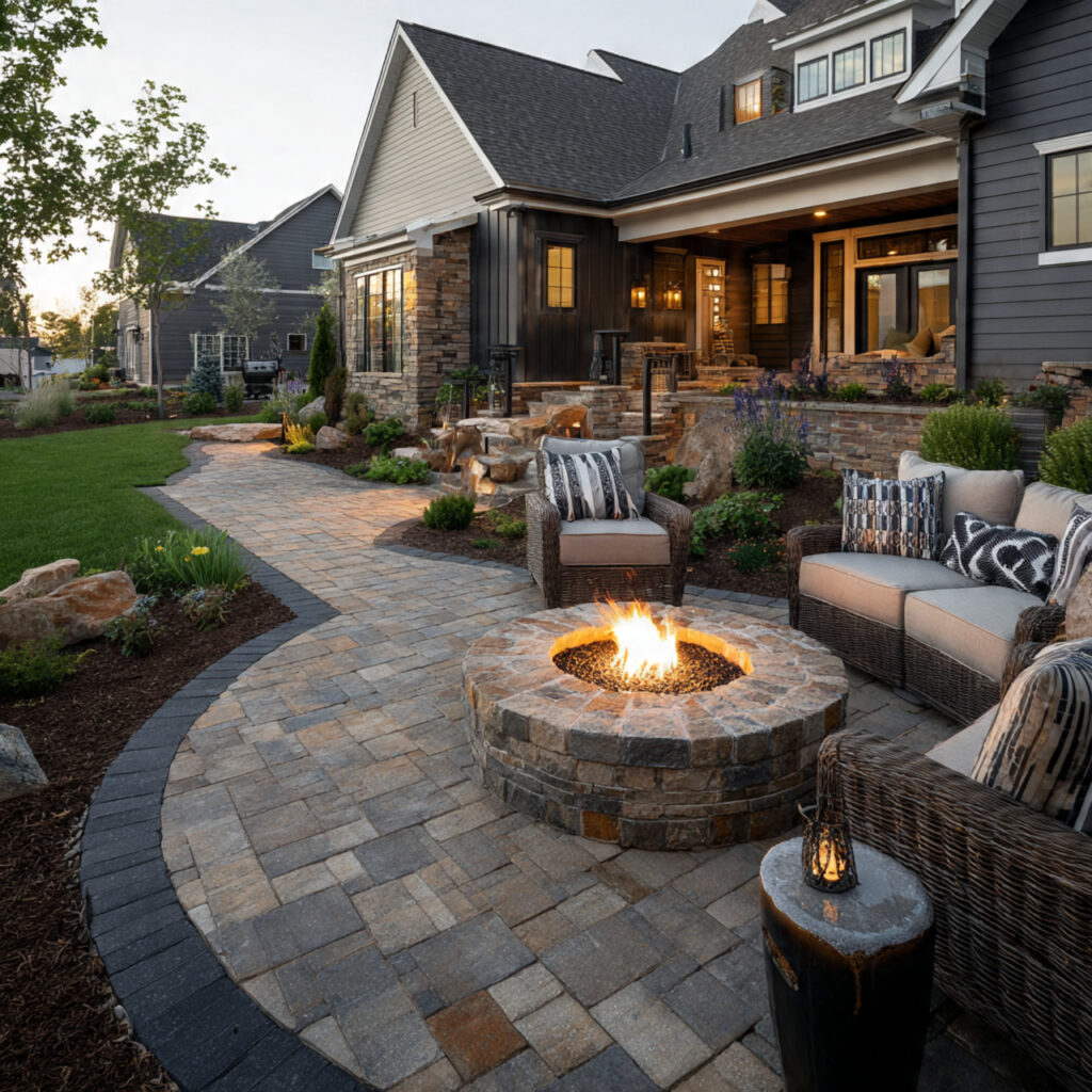 25 Fire Pit Landscaping Designs That Elevate Your Backyard Instantly 6 Paver Patio Expansion