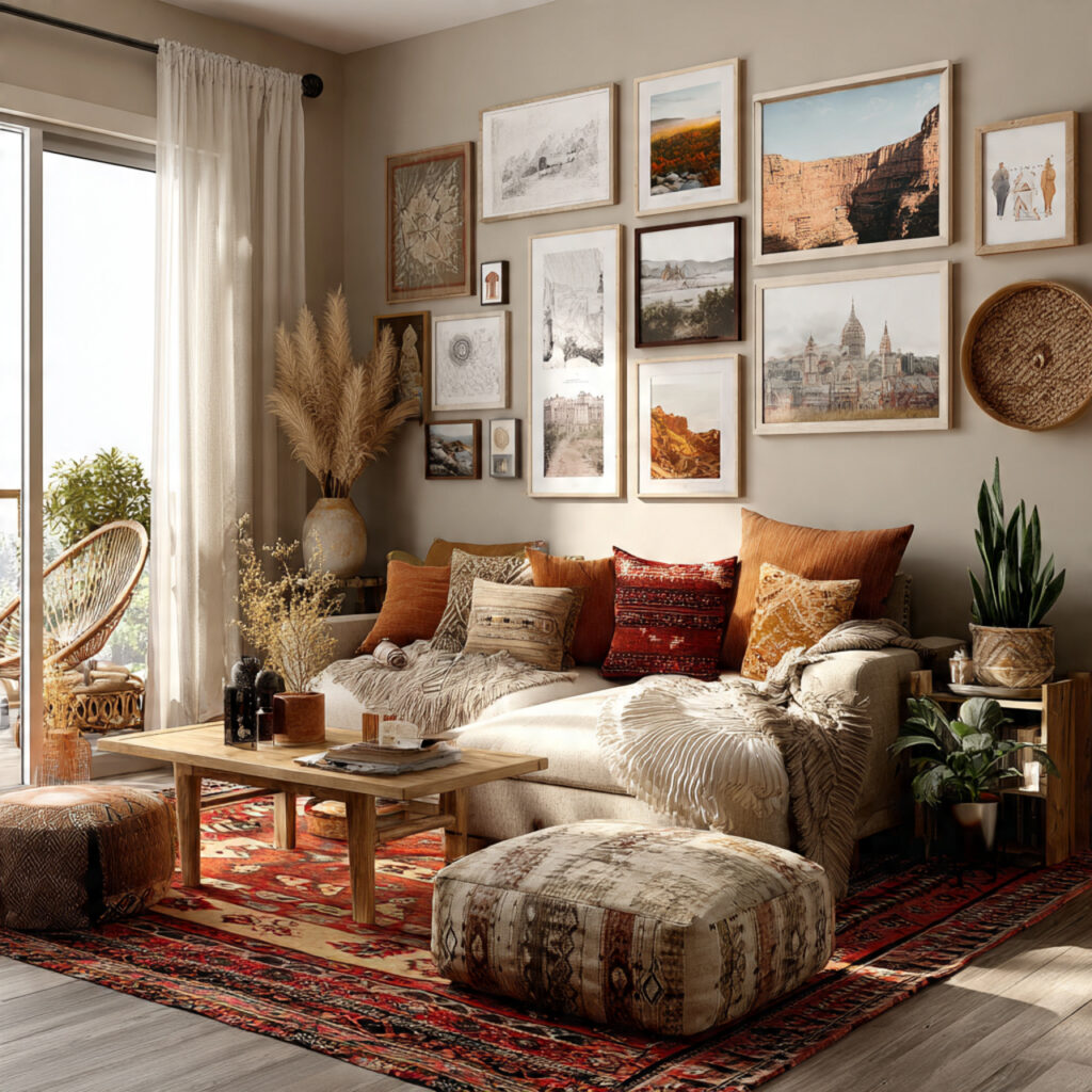 24 Boho Living Room Ideas for a Cozy, Stylish & Creative Home Space 14 Gallery Walls With Personal Meaning