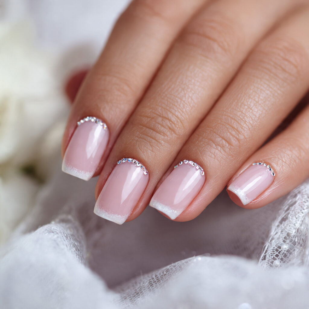 22 Perfect Pink Wedding Nail Ideas for Your Big Day 6 Pink French Manicure Twist