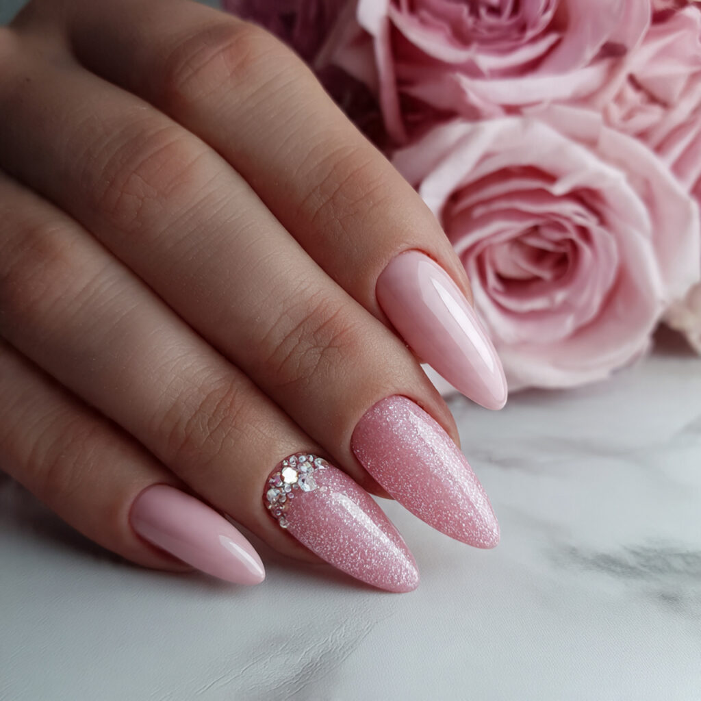 Pink Wedding Nail Ideas