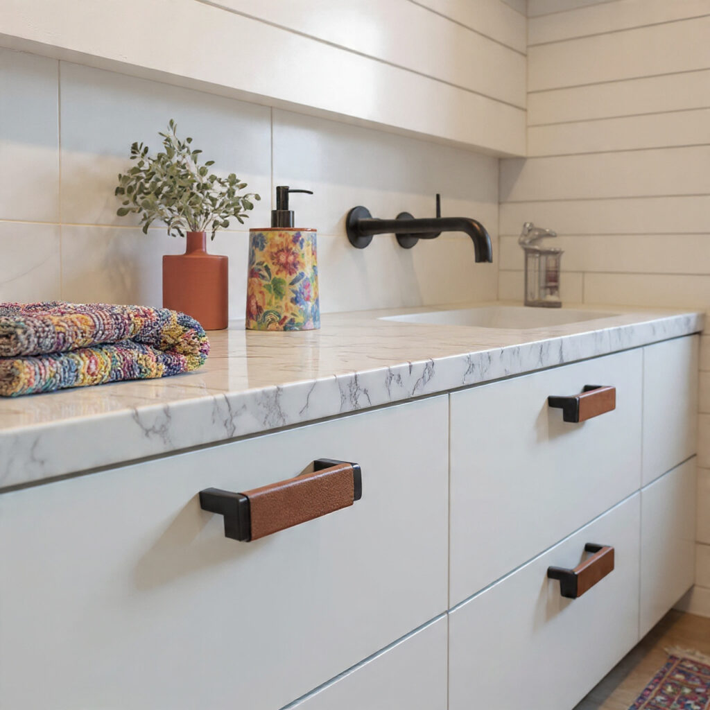 25 Stunning Powder Room Makeover Ideas to Transform Your Small Space 24 Pops of Color Through Accessories