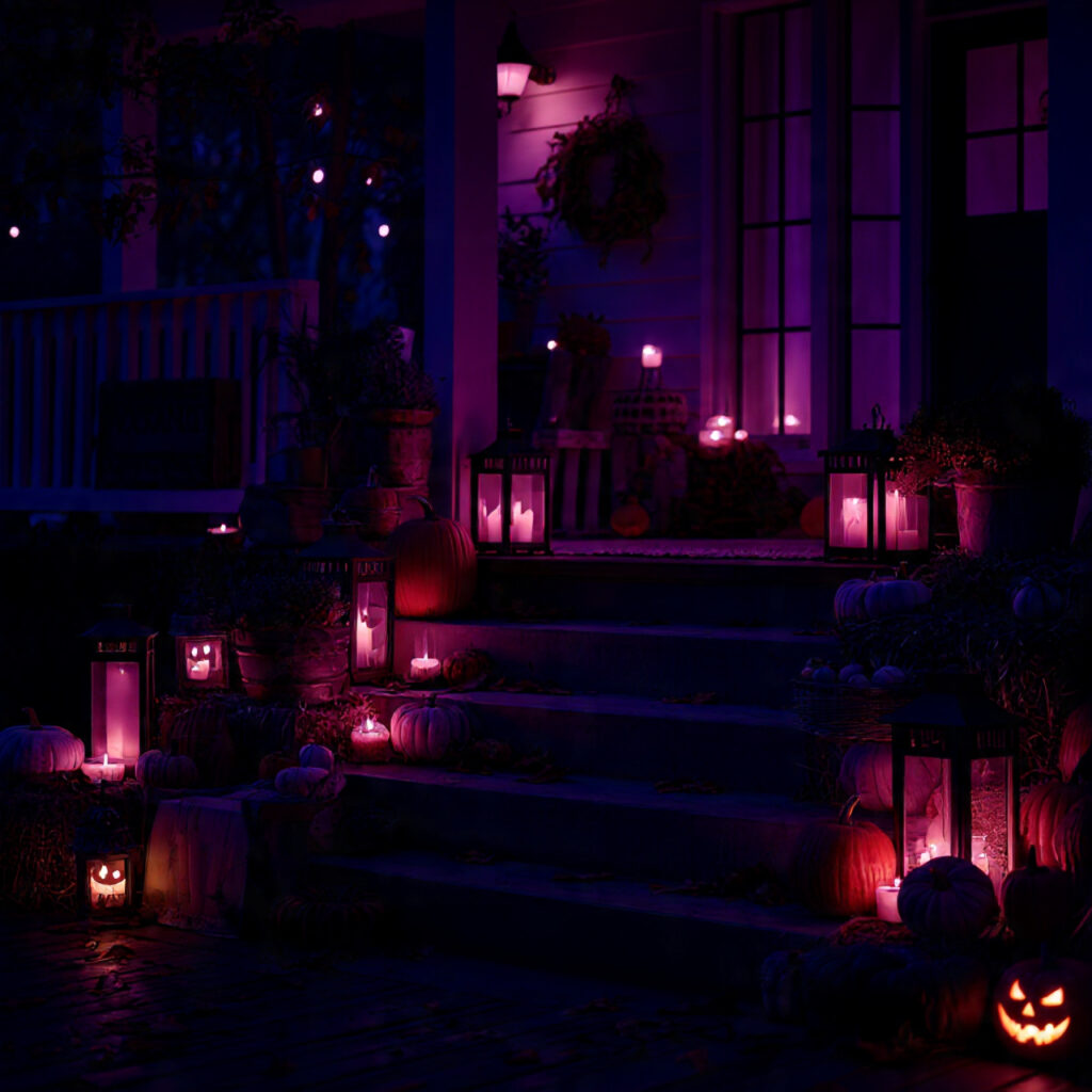 Purple and Orange Lighting