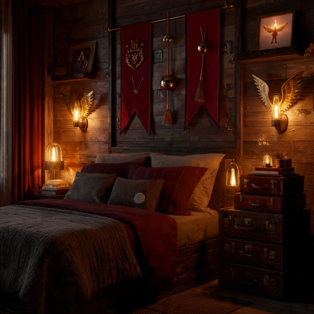 22 Enchanting Harry Potter Bedroom Designs You’ll Love 11 Quidditch-Themed Decor