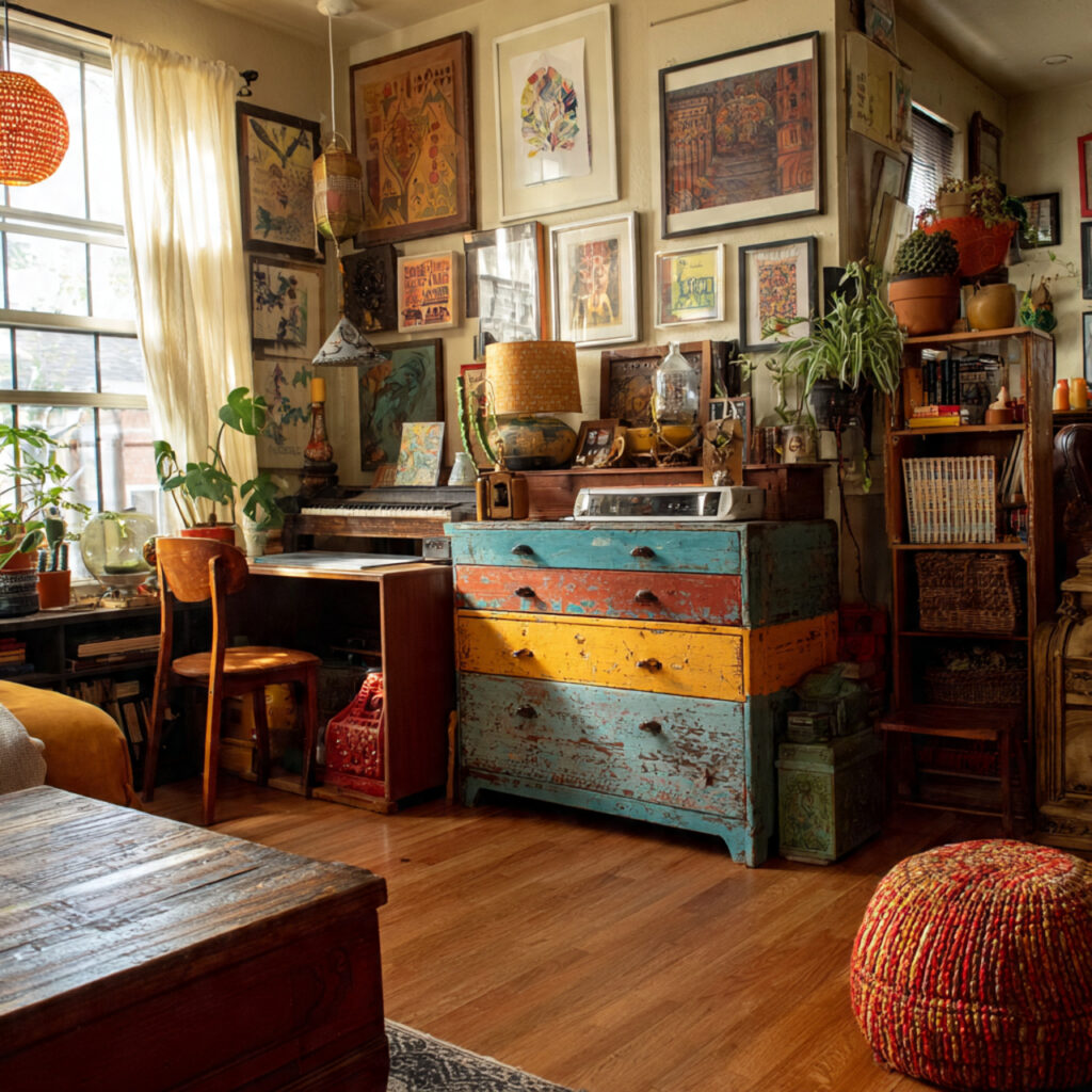 25 Stylish Eclectic Decor Tips for a Bold, Unique Home Design 9 Reclaimed & Upcycled Furniture