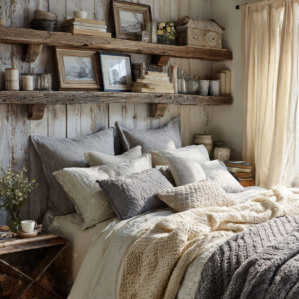 25 Charming English Cottage Bedroom with These Décor Tips 16 Reclaimed Wood Accents