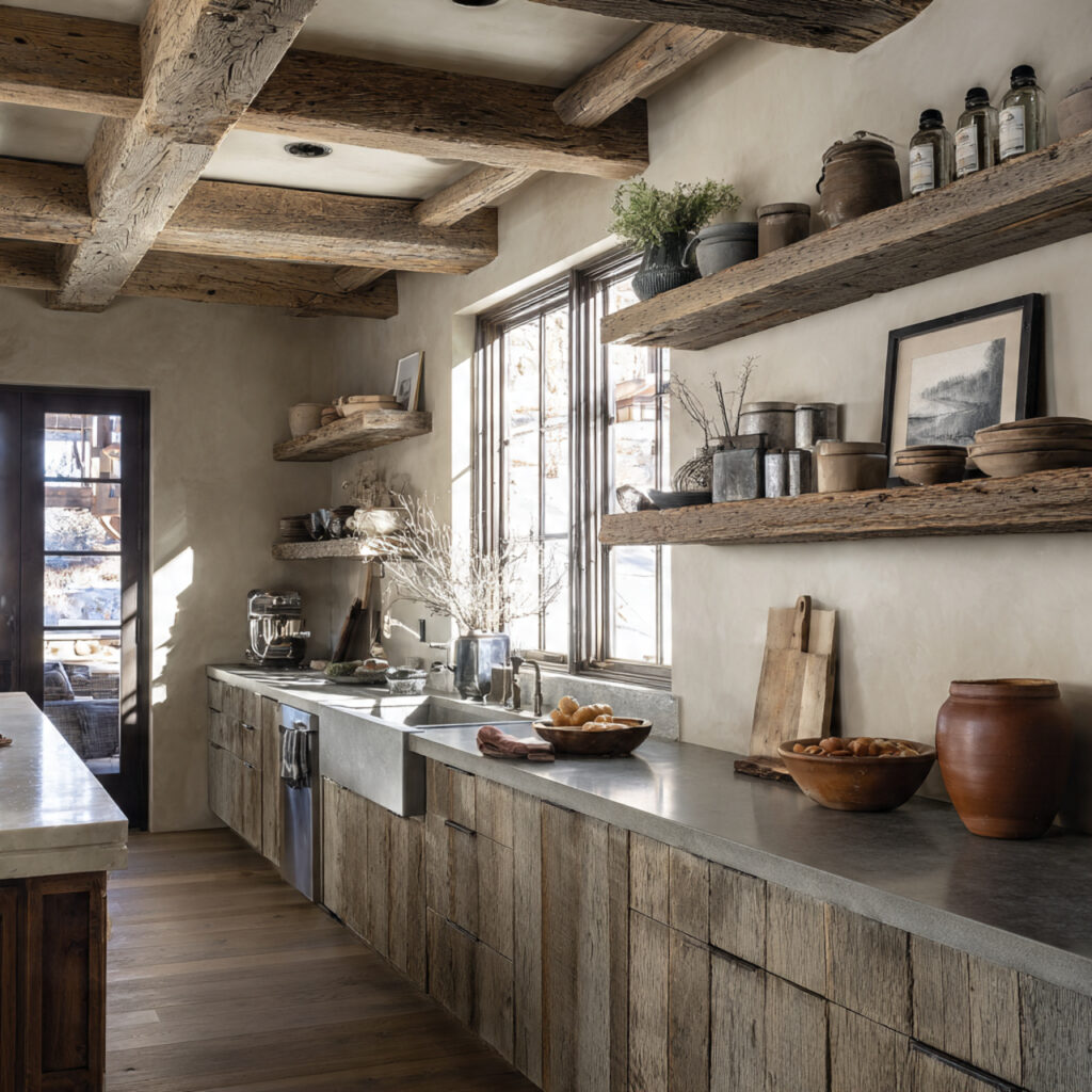 25 Earthy Kitchen Design Ideas That Bring Warmth and Natural Beauty Home 14 Reclaimed Wood Accents