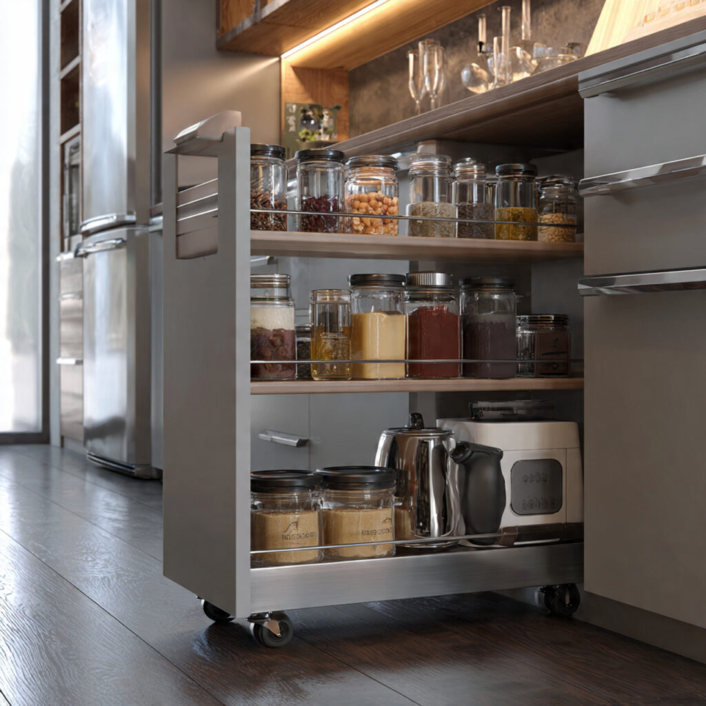 25 Creative Kitchen Storage Solutions for Every Home 12 Rolling Utility Carts