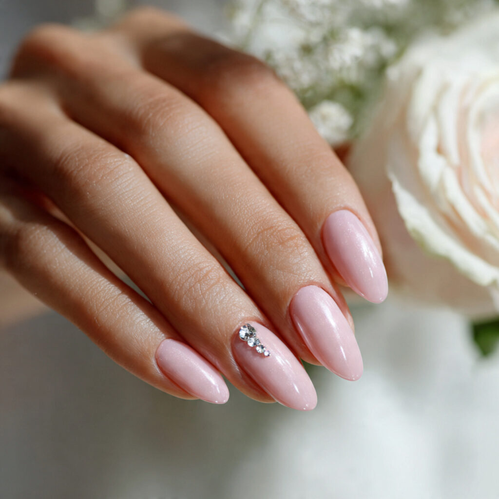 22 Perfect Pink Wedding Nail Ideas for Your Big Day 1 Soft Pastel Pink Nails