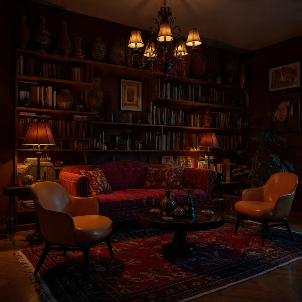 25 Maximalist Living Room Ideas: Bold Colors, Patterns & Statement Pieces 7 Statement Lighting