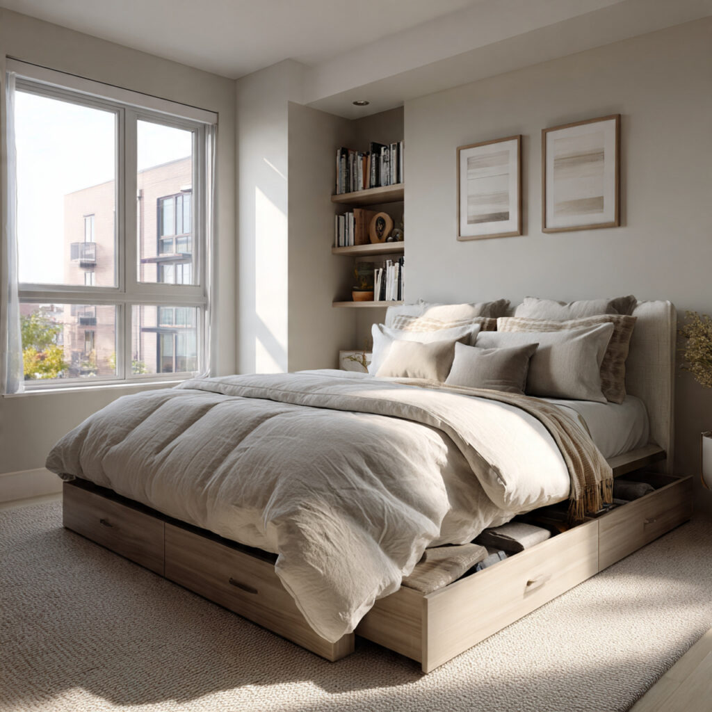 Use a Storage Bed as the Foundation