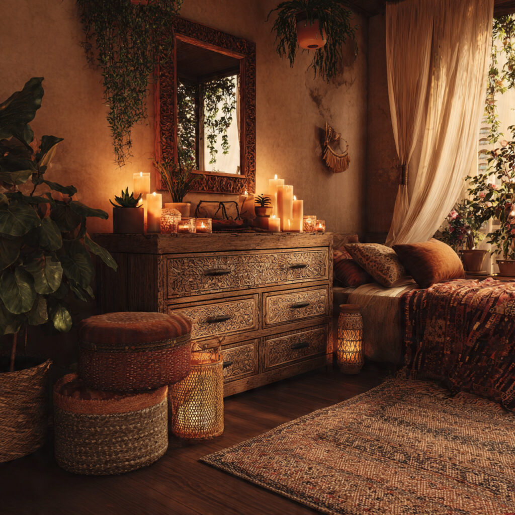 Add a Mini Vanity or Decorated Dresser