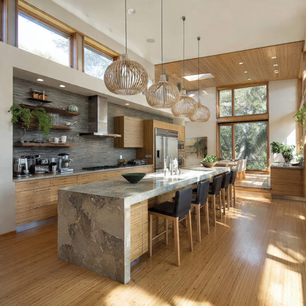 25 Best Eco-Friendly Green Kitchen Tips to Upgrade Your Space 8 Sustainable Flooring
