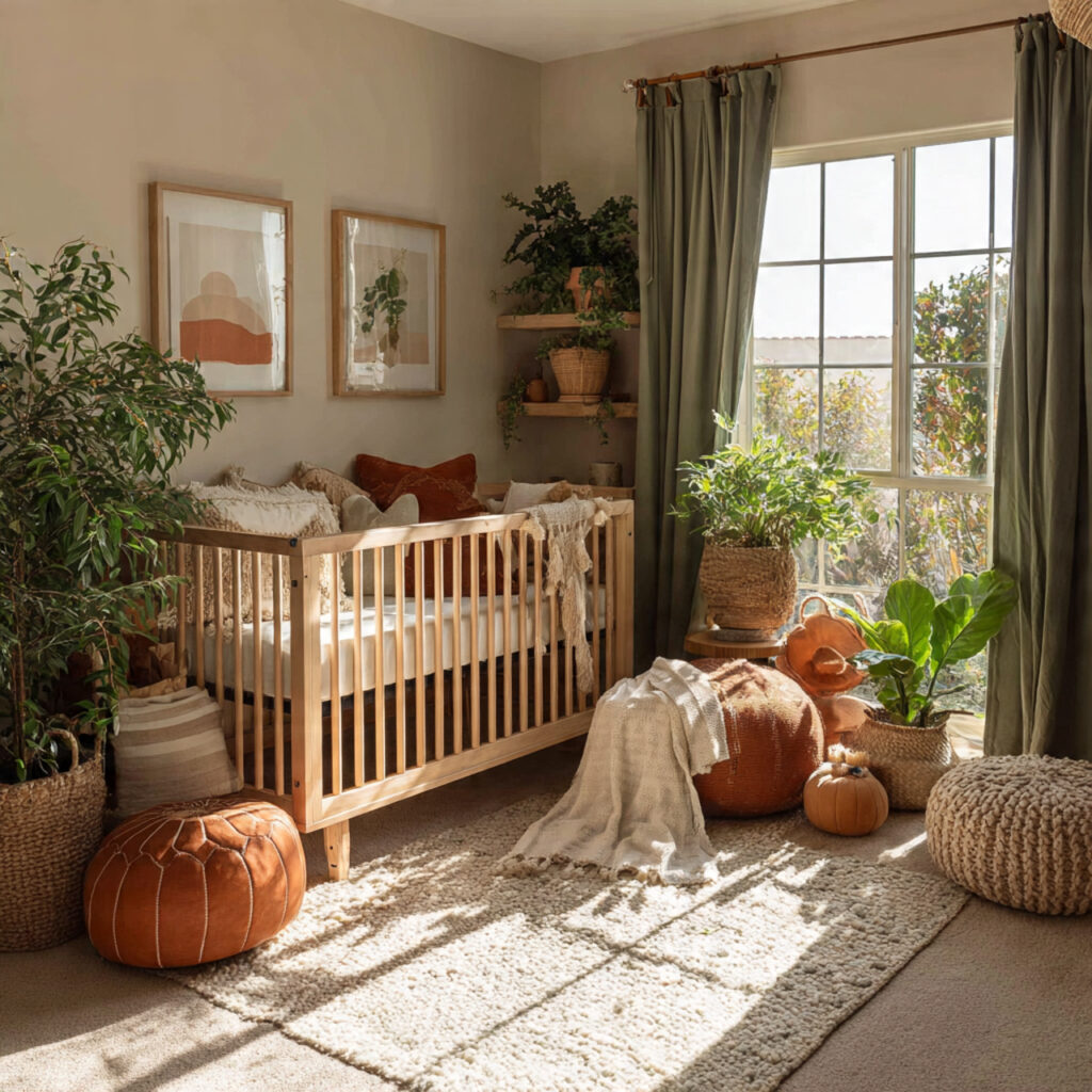 25 Boho Nursery Inspiration: Create a Calm, Stylish Baby Room You’ll Love 12 Earthy Terracotta and Sage Accents