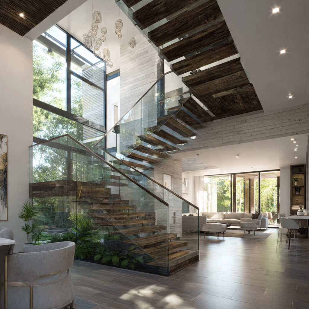 22 Stunning Floating Staircase Ideas for a Sleek, Open Interior 2 The Illusion of More Space