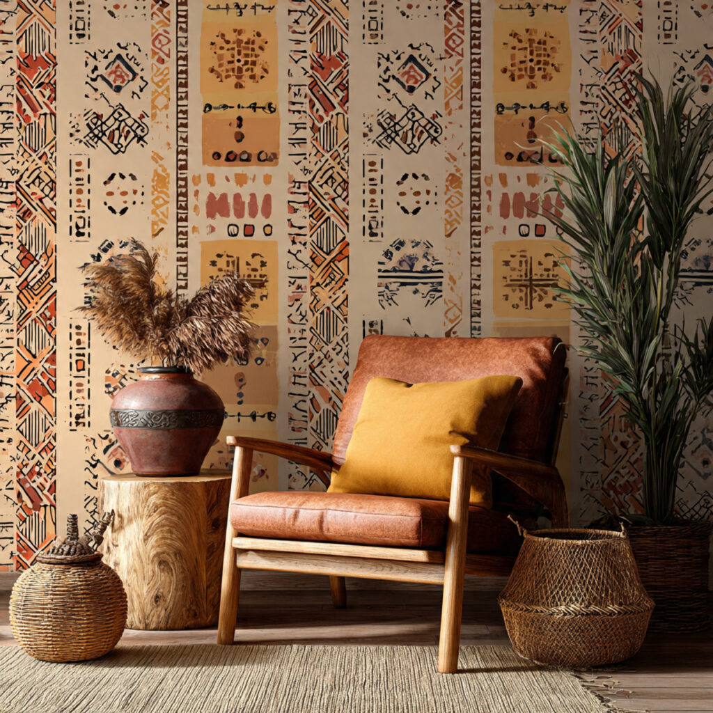 25 Best Boho Wallpaper Ideas to Transform Your Space 5 Tribal and Ethnic Prints