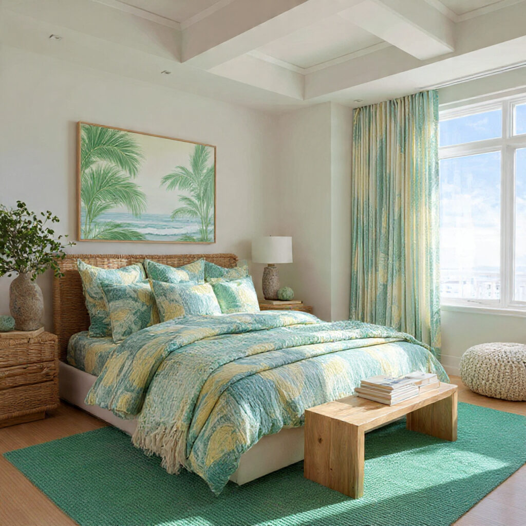 25 Beachy Bedroom Ideas to Create a Calm, Coastal Escape at Home 18 Tropical Touches