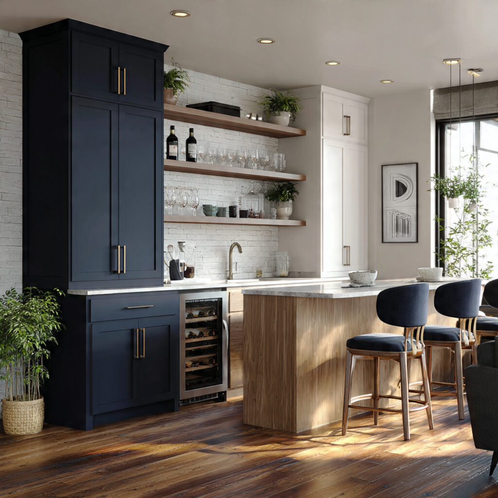 25 Stunning Kitchen Bar Design Ideas to Transform Your Space Fast 7 Two-Tone Kitchen Bar