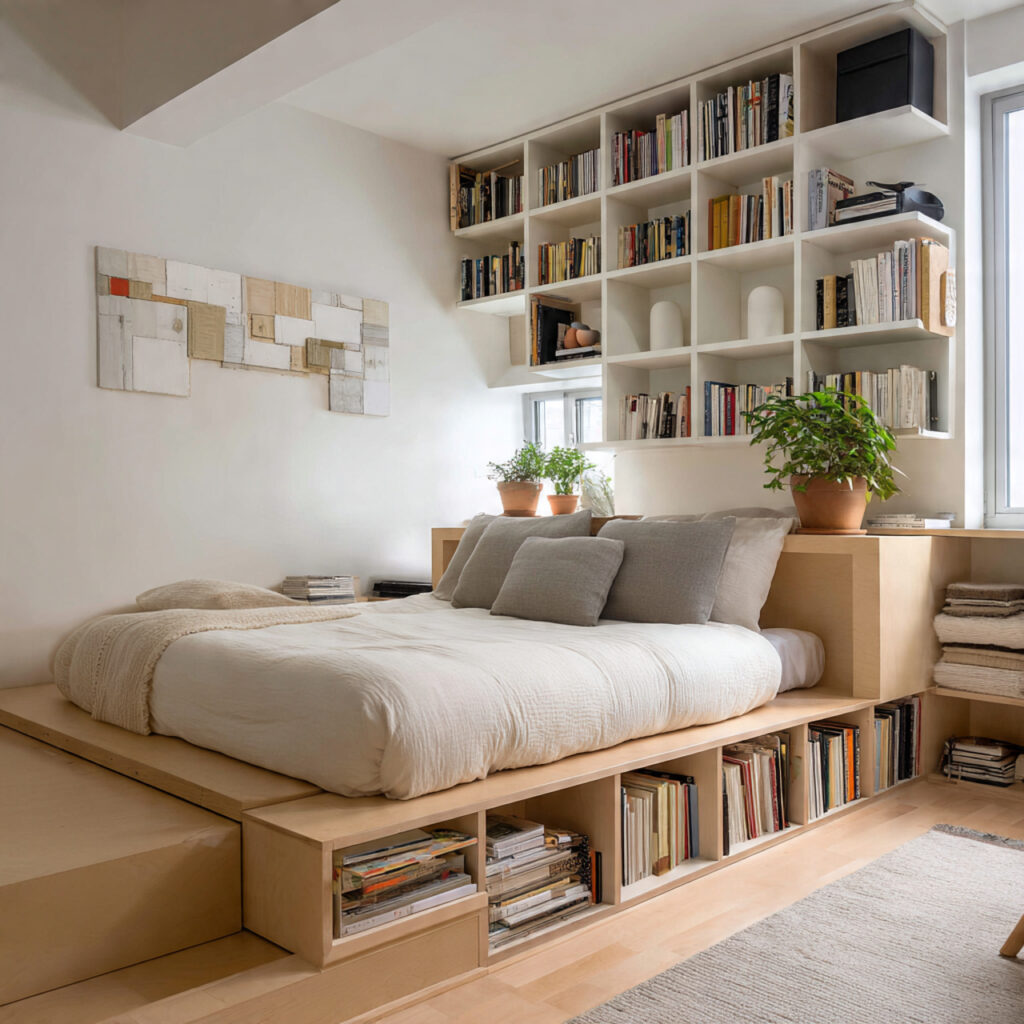 25 Stylish Bedroom Bookshelves Ideas to Transform Your Space Beautifully 20 Under-Bed Storage Shelves