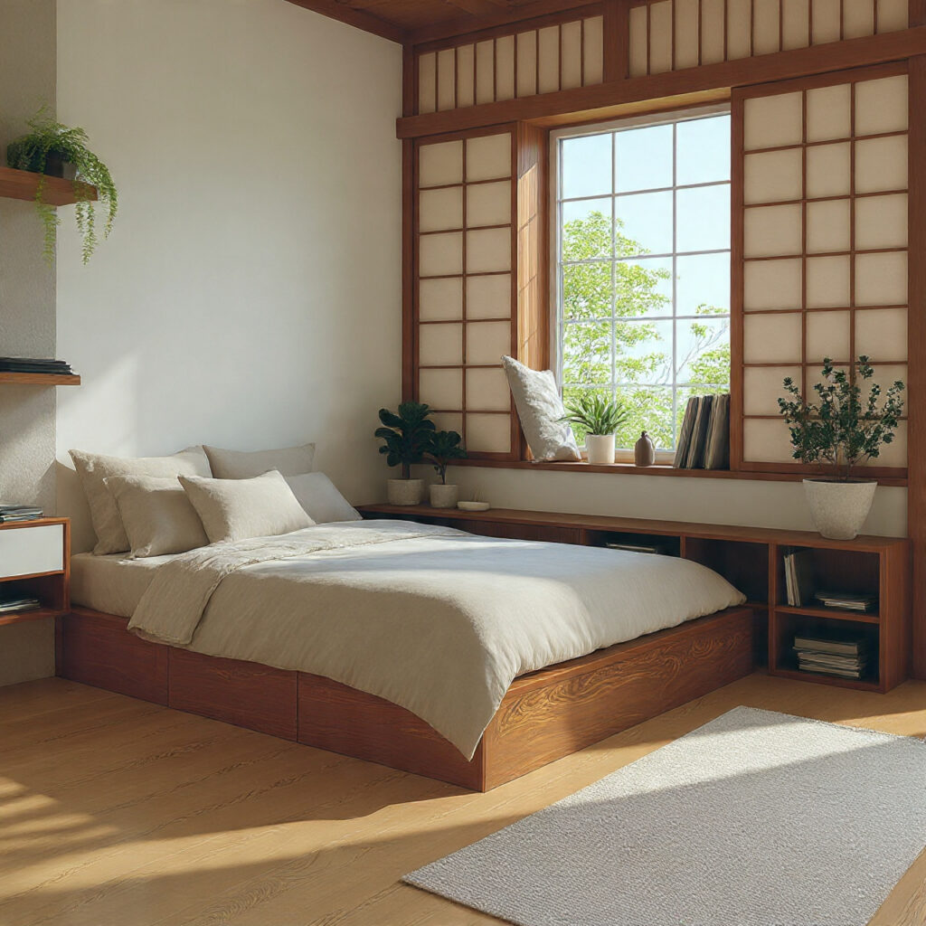 25 Best Japandi Bedroom Inspiration: Minimalist, Cozy, and Timeless Design 10 Use Sliding Doors or Screens