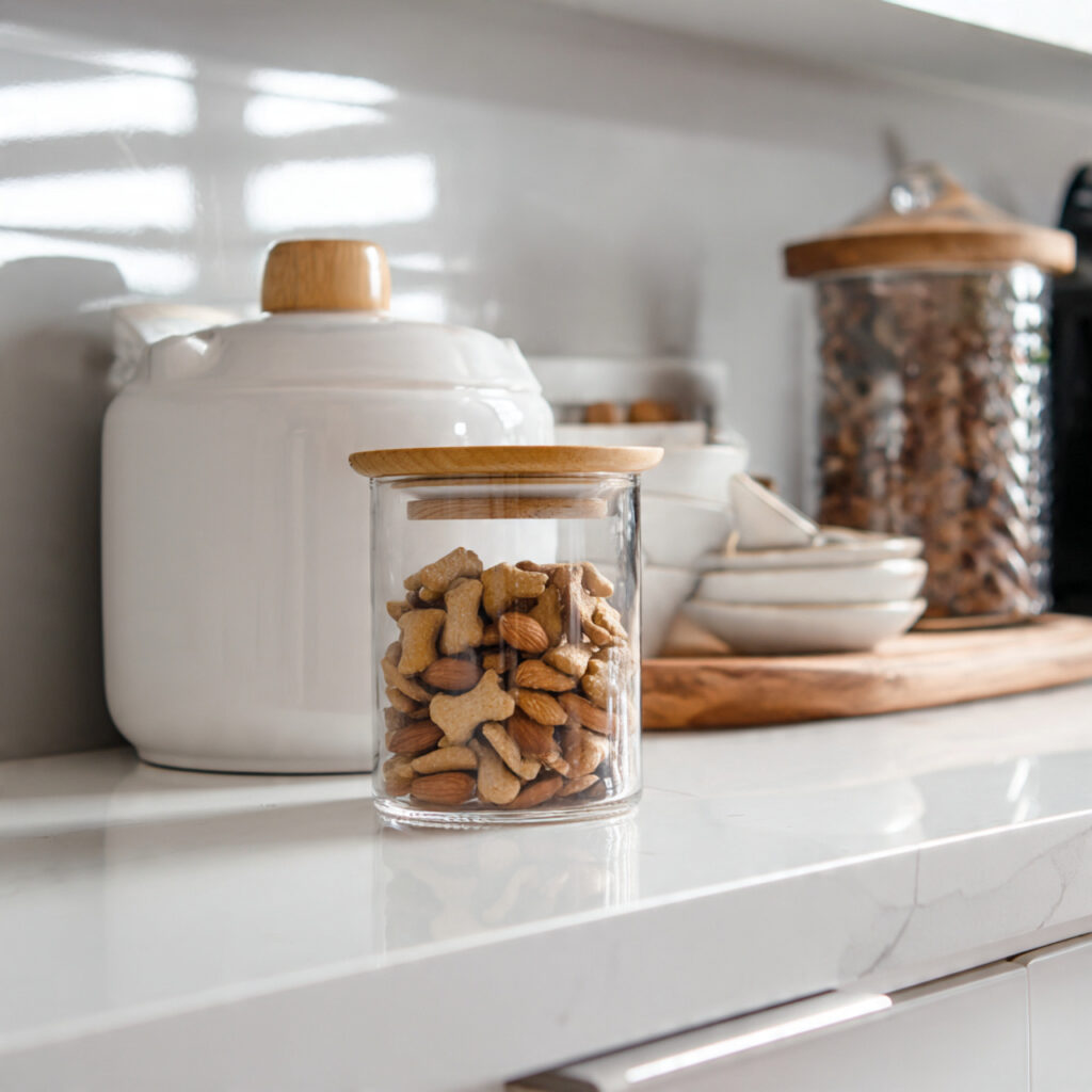25 Smart Kitchen Counter Organization Ideas to Cut Clutter Fast 21 Use a Spot for Pet Items