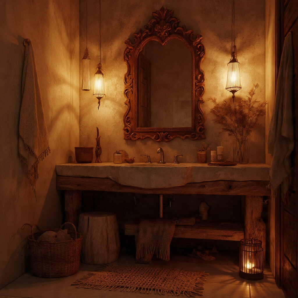 Create a Relaxed Boho Bathroom: 25 Inspiring Décor Ideas You’ll Love 7 Vintage Mirrors