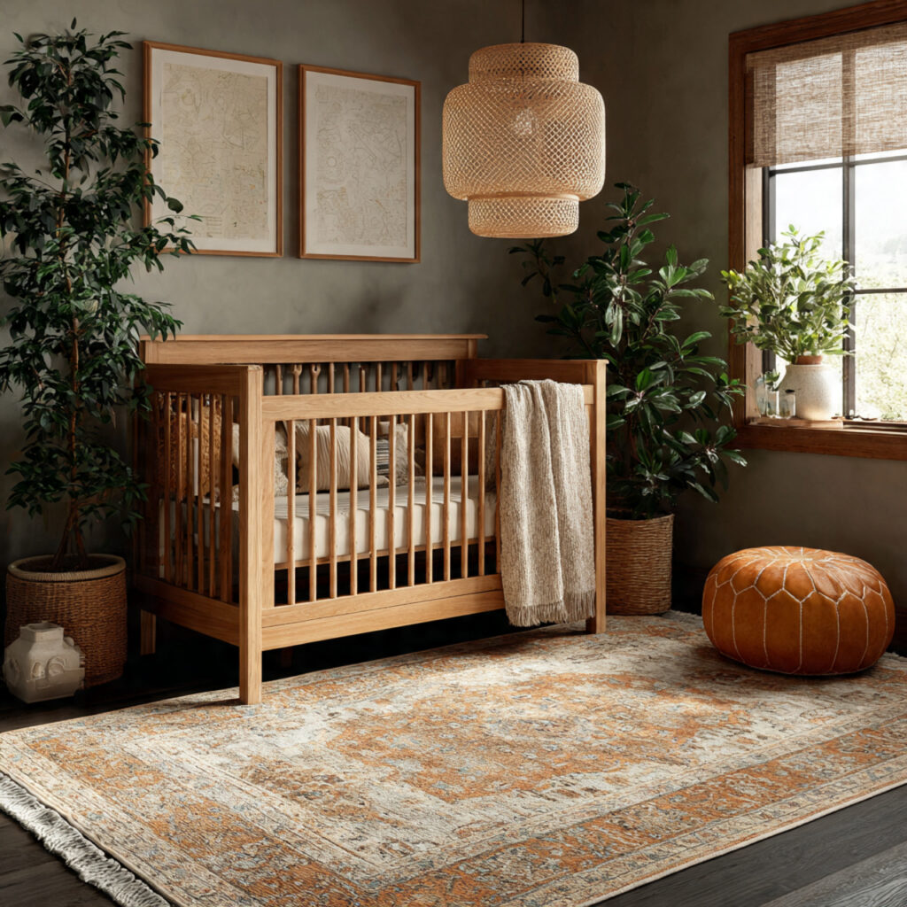 25 Boho Nursery Inspiration: Create a Calm, Stylish Baby Room You’ll Love 9 Vintage Rugs