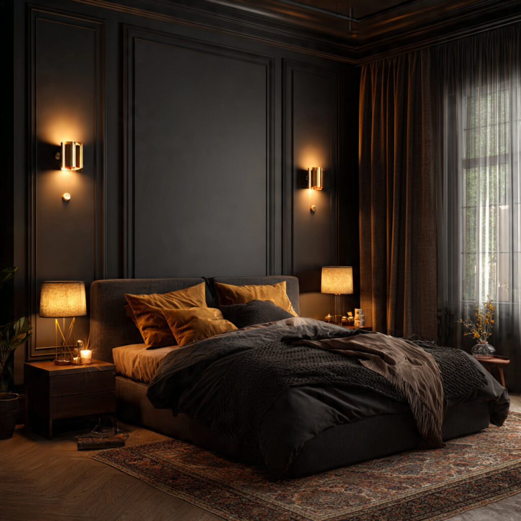 Warm Lighting to Balance Dark Colors