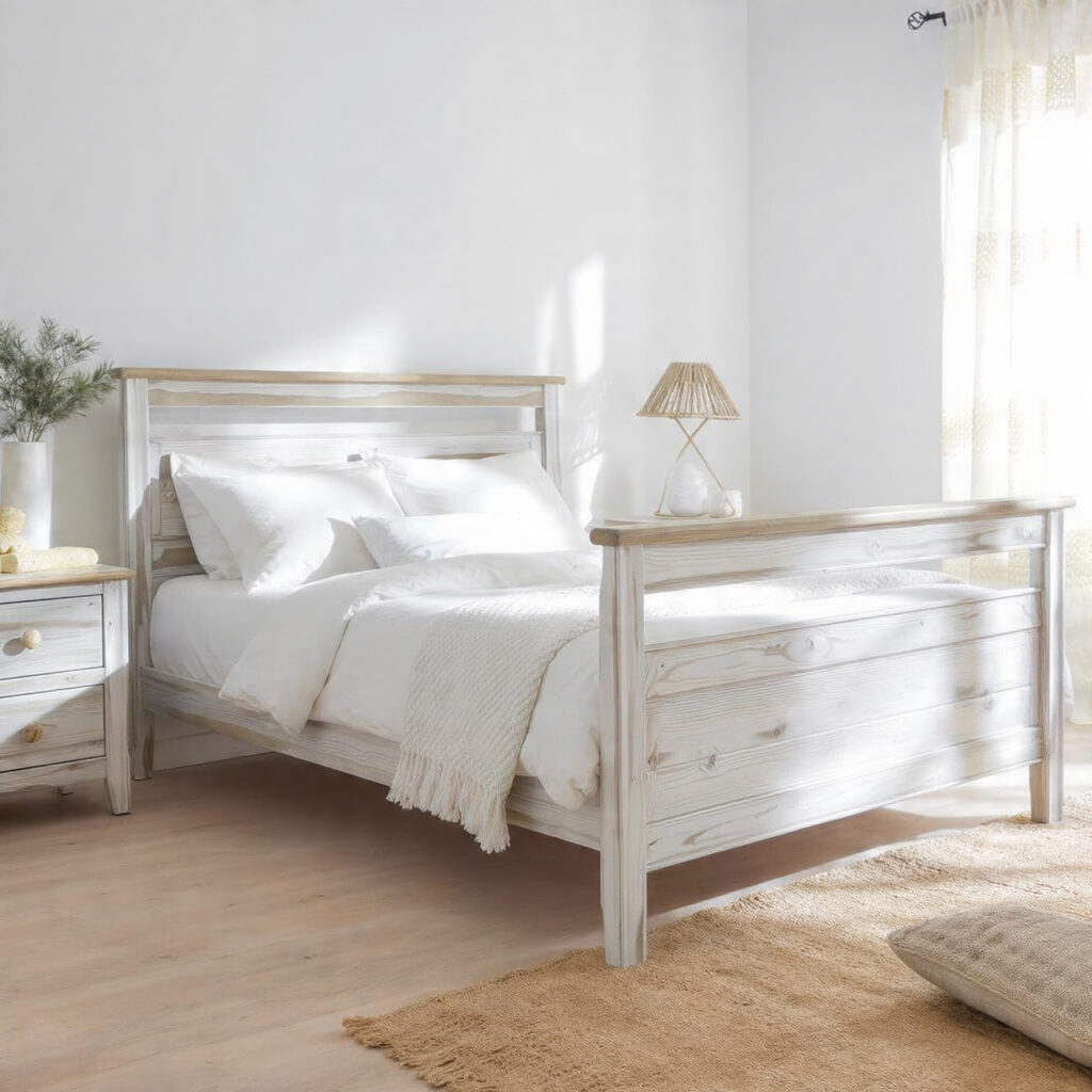 25 Beachy Bedroom Ideas to Create a Calm, Coastal Escape at Home 2 Whitewashed Wood Accents