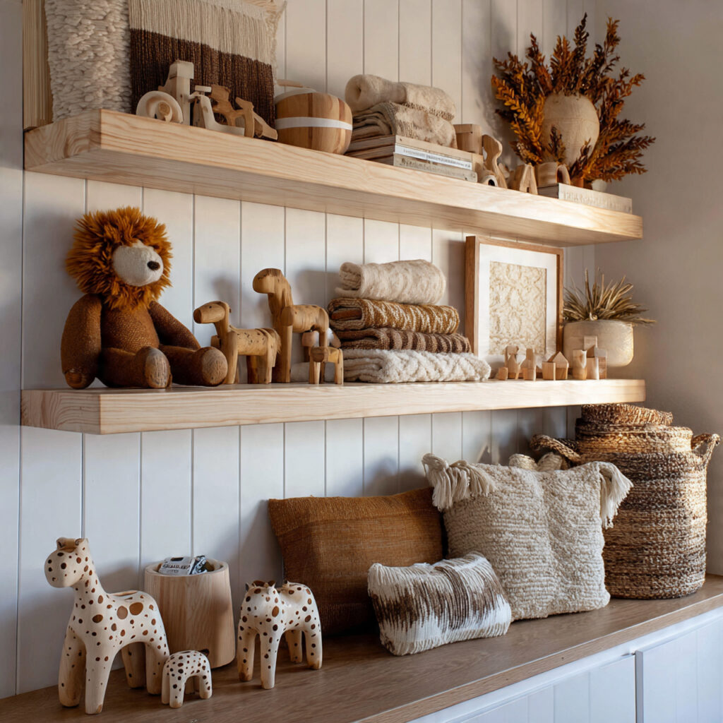 25 Boho Nursery Inspiration: Create a Calm, Stylish Baby Room You’ll Love 21 Wooden Toys as Display