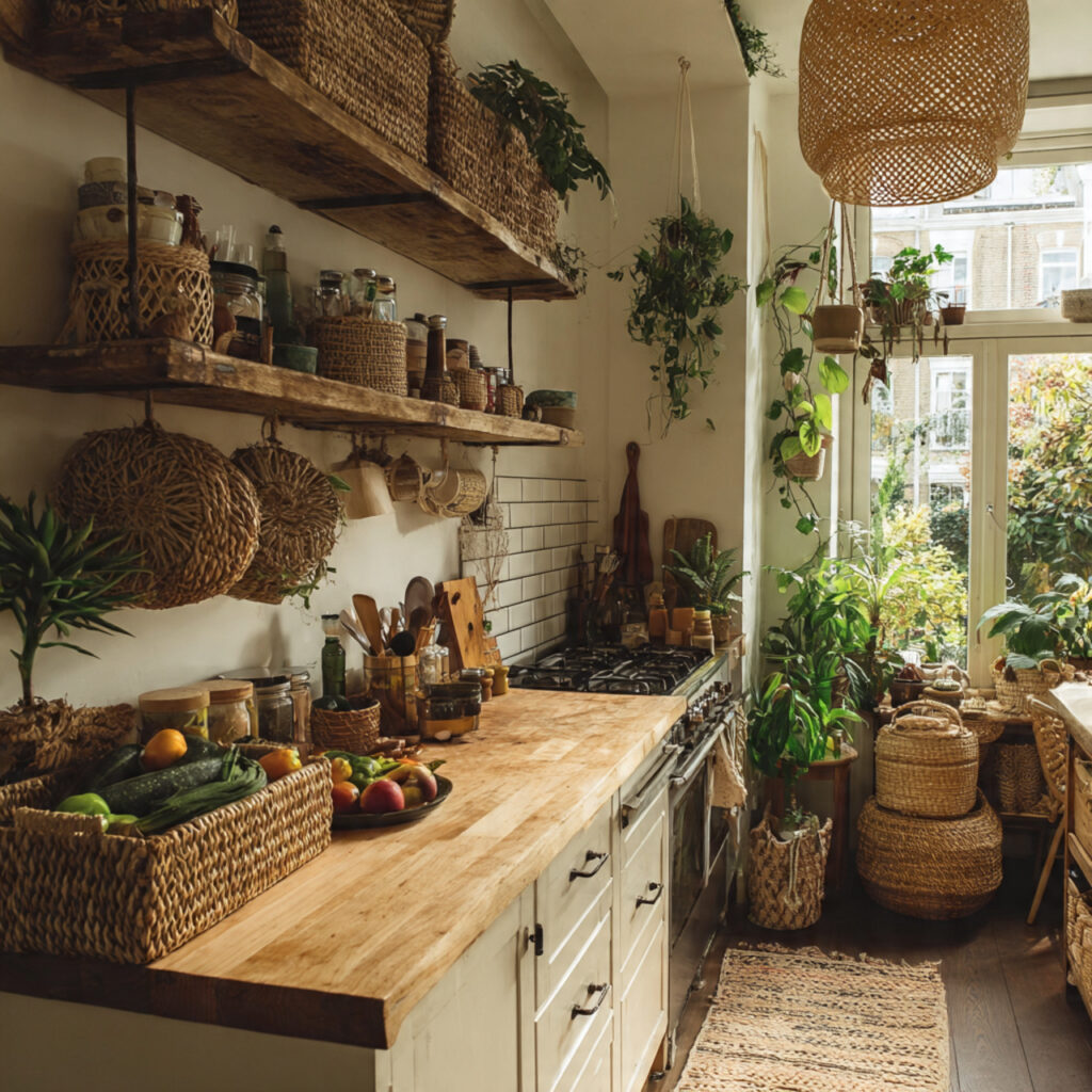 Boho Kitchen: 25 Inspiring Ideas for a Cozy, Eclectic Space 21 Woven Baskets for Storage