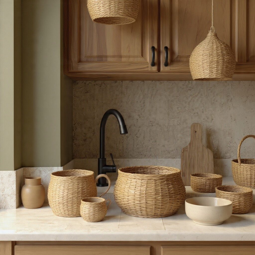 25 Earthy Kitchen Design Ideas That Bring Warmth and Natural Beauty Home 8 Woven Textures