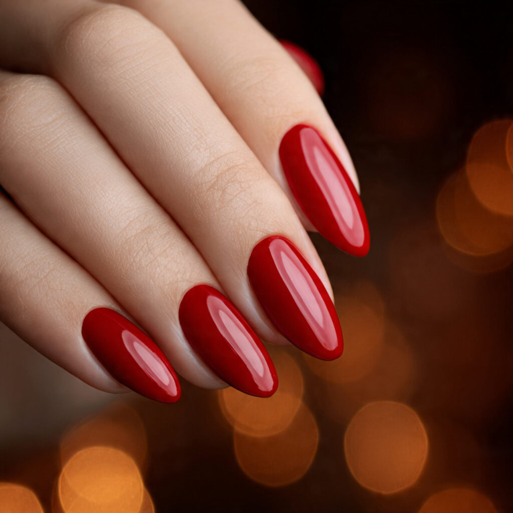 20 Almond Nails Ideas – Trendy, Classy & Cute Looks 11 Almond Nails Red