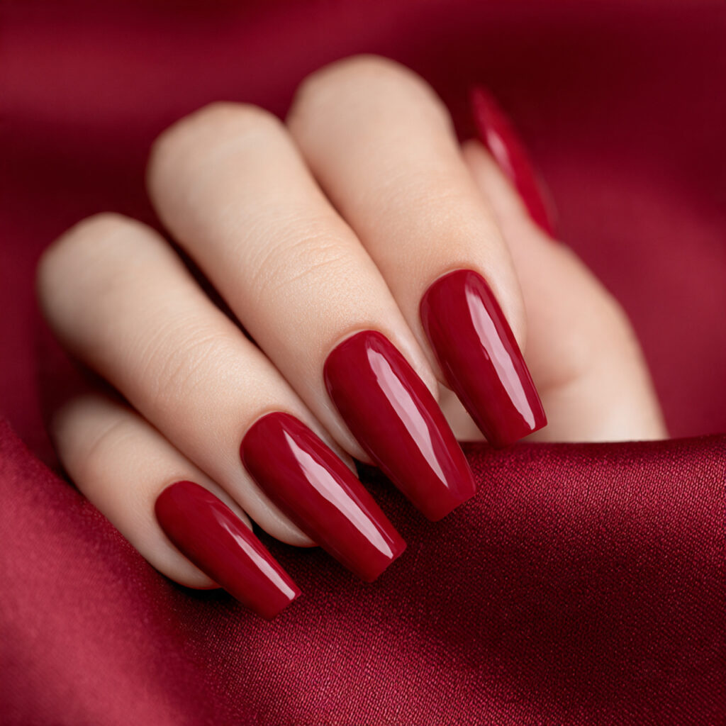 20 Coffin Nails Guide: Trendy Designs, Colors & Styles 7 Red Coffin Nails
