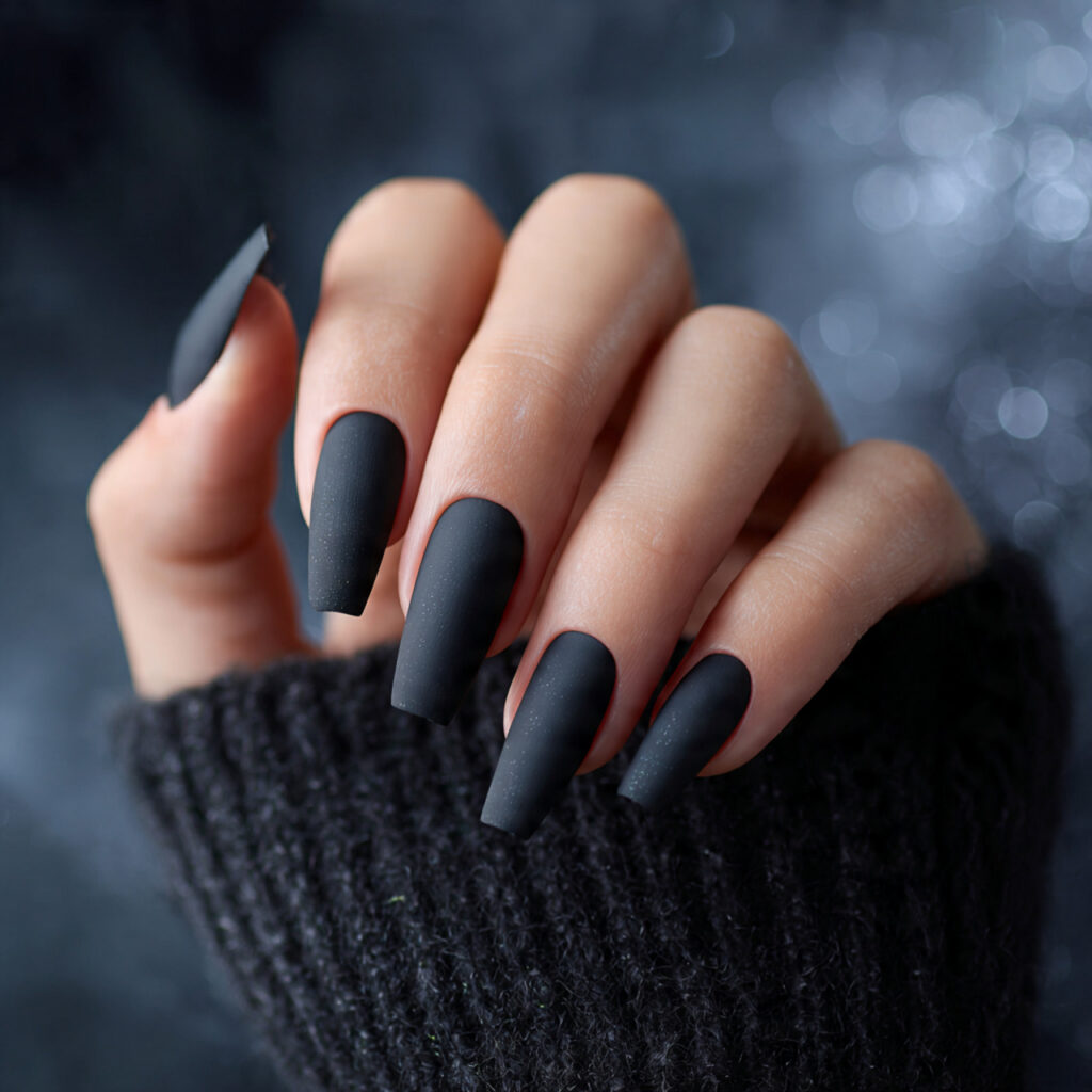 Square Nails Black