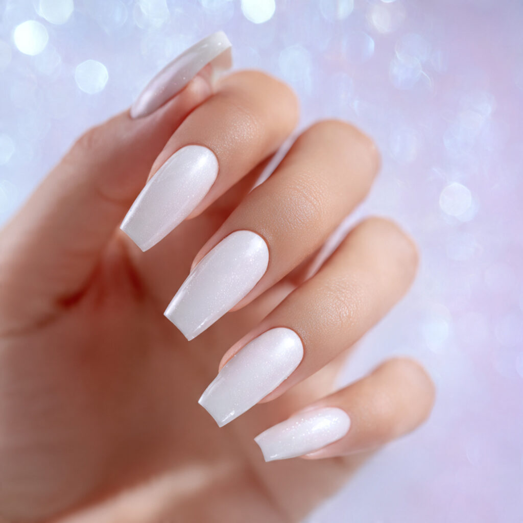 20 Coffin Nails Guide: Trendy Designs, Colors & Styles 8 White Coffin Nails