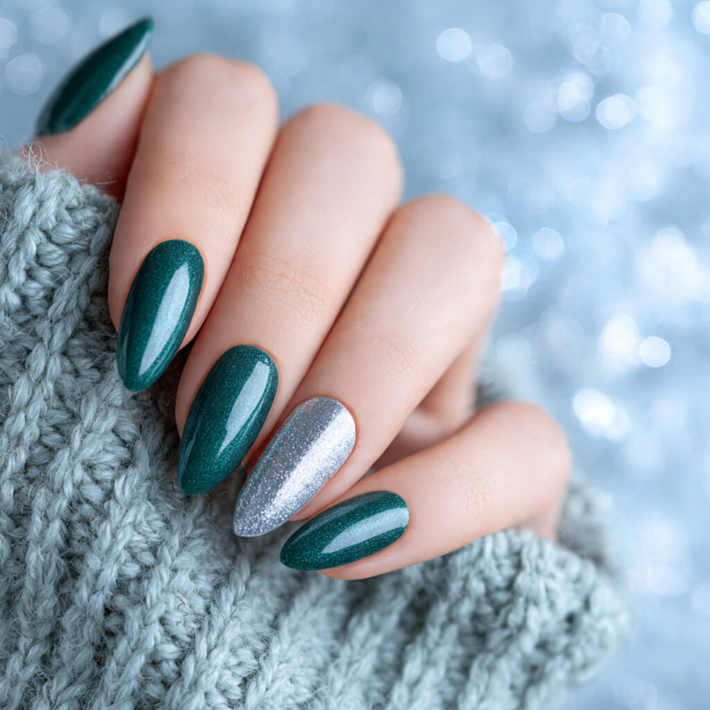 20 Almond Nails Ideas – Trendy, Classy & Cute Looks 19 Winter Almond Nails
