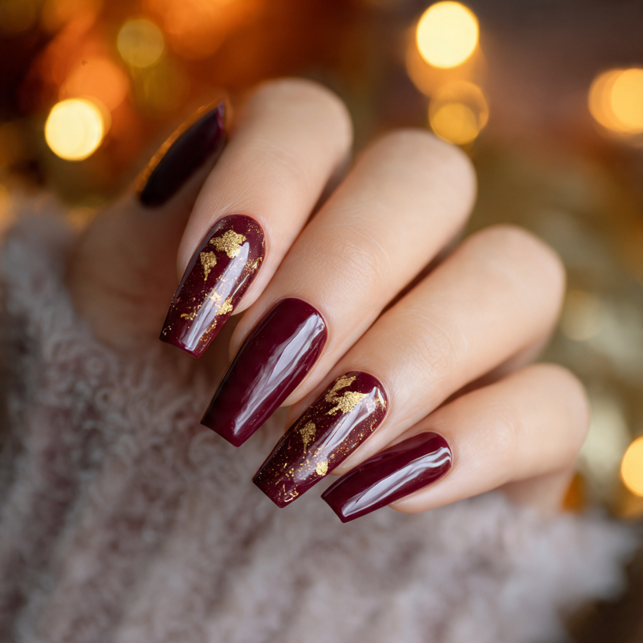 18 Gorgeous Coffin Shape Nails Ideas for a Bold Stylish Look 16 Fall Coffin Shape Nails