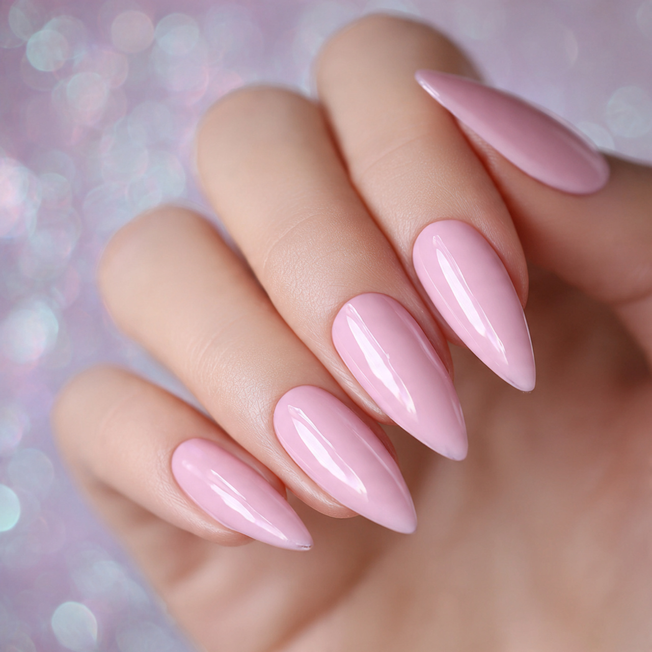 Long Almond Acrylic Nails 