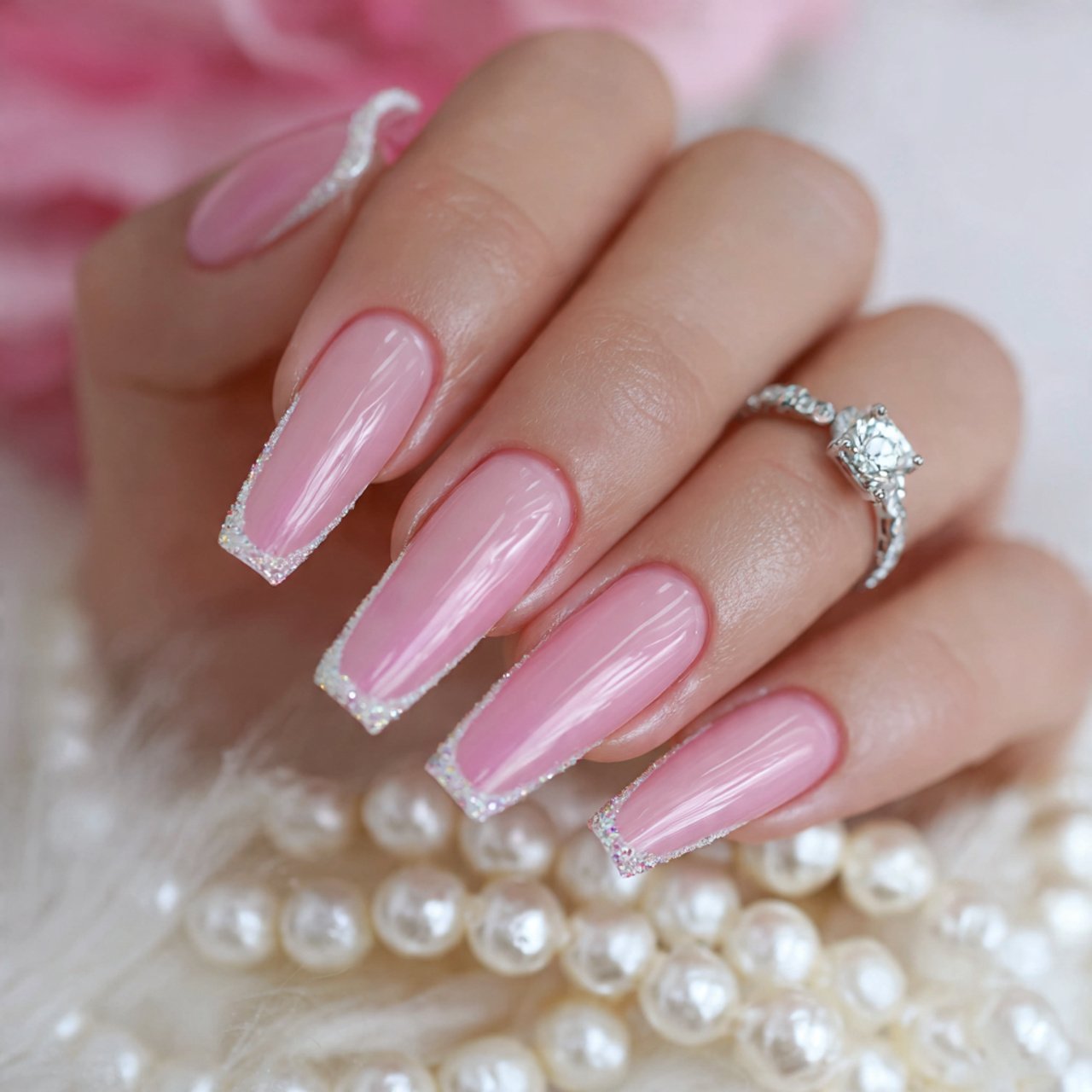 Long Coffin Nails: 18 Stunning Designs, Trends & Style Ideas 8 Long Coffin French Tip Nails
