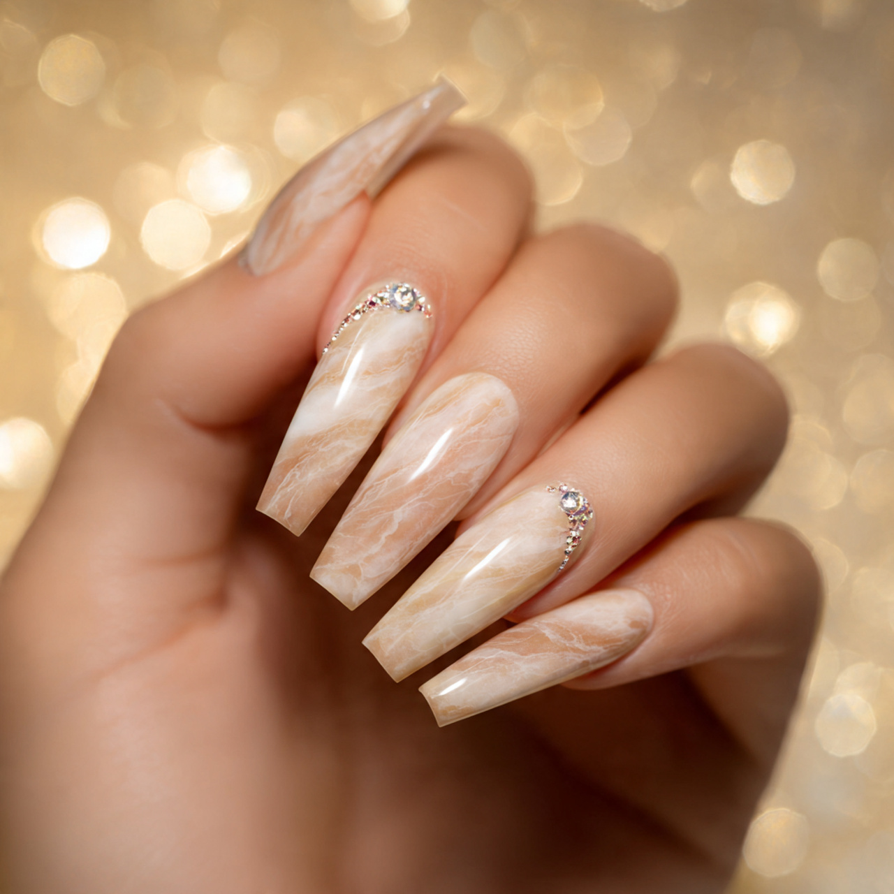 18 Gorgeous Coffin Shape Nails Ideas for a Bold Stylish Look 2 Long Coffin Shape Nails