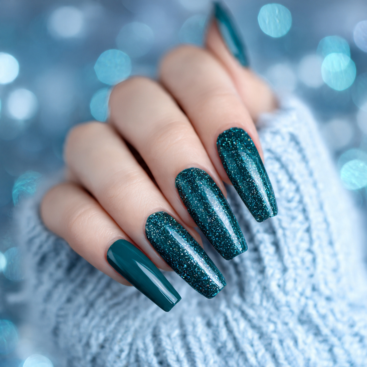 Long Coffin Nails: 18 Stunning Designs, Trends & Style Ideas 15 Long Coffin Winter Nails