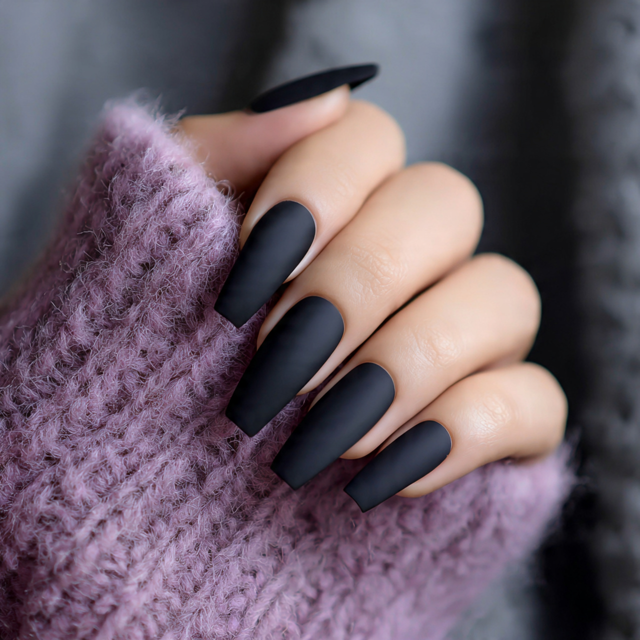 Black Coffin Nails: 18 Stunning Designs You Need to Try in 2026 4 Matte Black Coffin Nails Trend