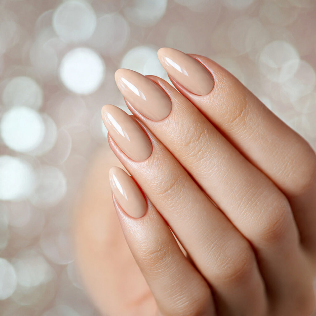 Nude Oval Nails