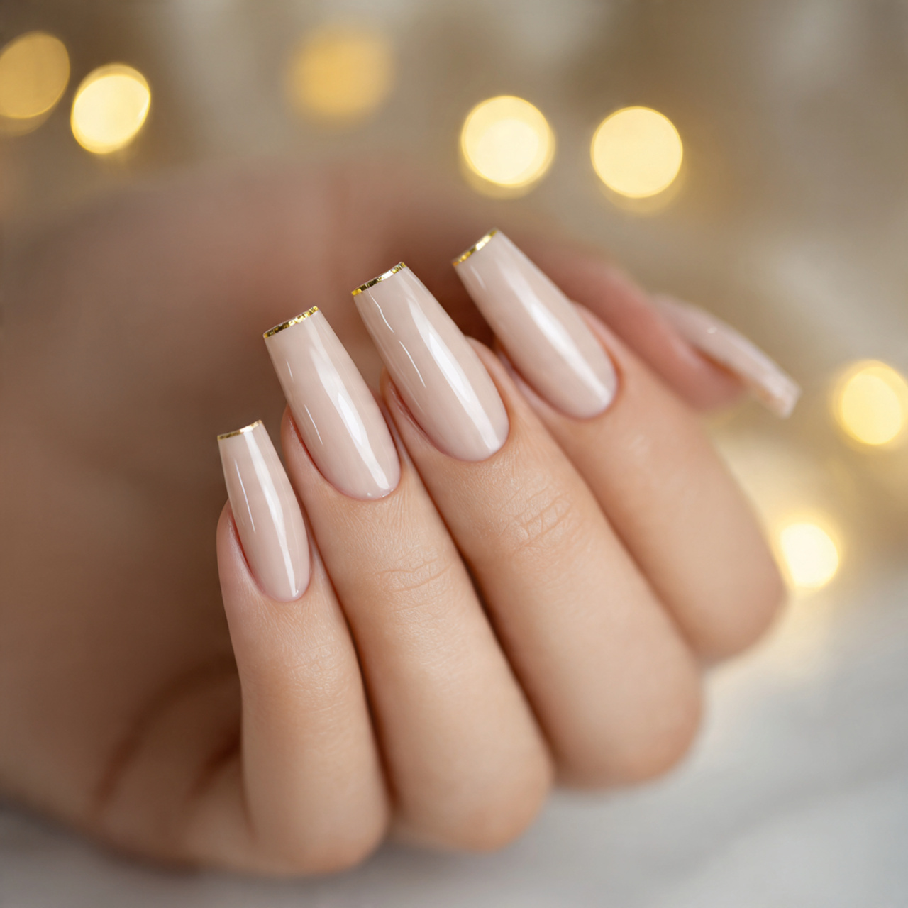 18 Gorgeous Coffin Shape Nails Ideas for a Bold Stylish Look 13 Nude Coffin Shape Nails