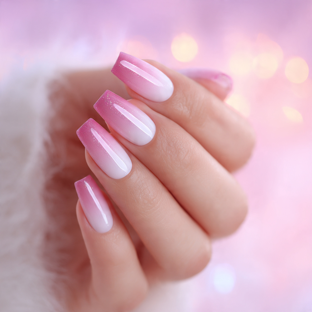 18 Gorgeous Coffin Shape Nails Ideas for a Bold Stylish Look 10 Omber Coffin Shape Nails