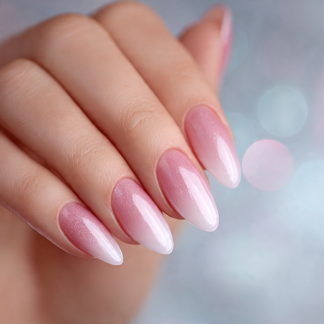 Ombre Almond Acrylic Nails