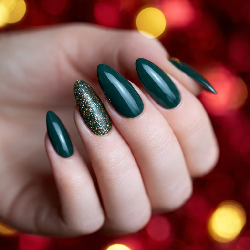 Oval Nails Christmas