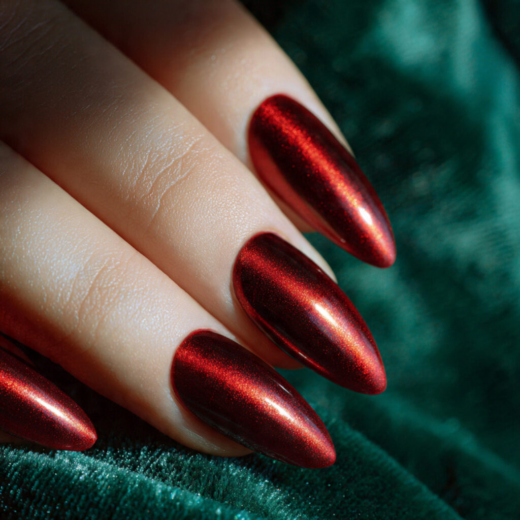 Red Nails Inspiration: 25 Stunning Designs to Copy Now 14 Red Cat Eye Nails