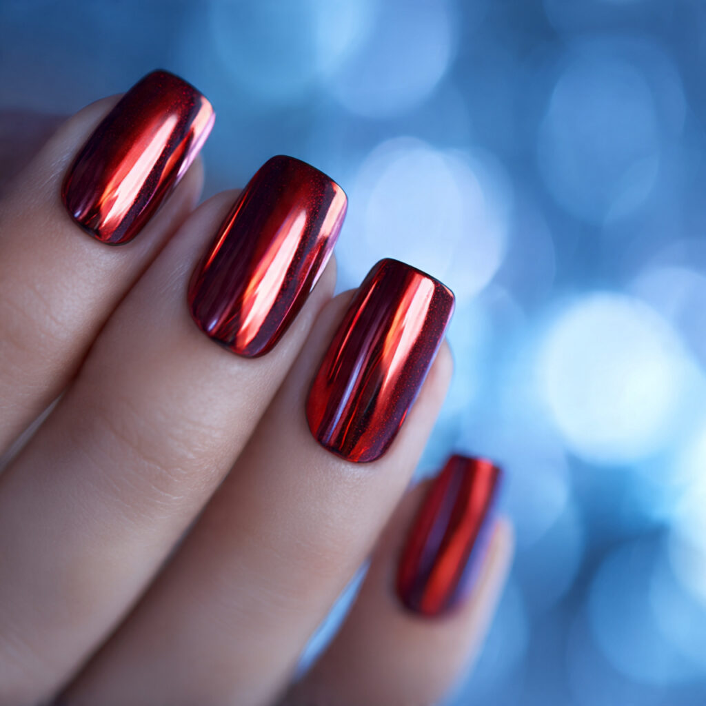 Red Nails Inspiration: 25 Stunning Designs to Copy Now 13 Red Chrome Nails